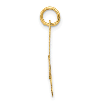 14K Gelbgold 14K Mittel Fantasie Schreibschrift Buchstabe A Initiale Charm