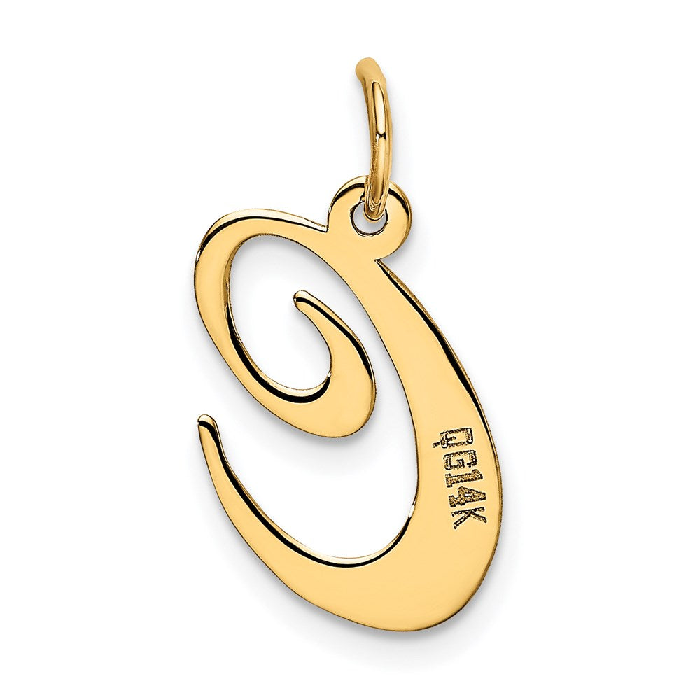 14K Gelbgold 14K Mittel Fantasie Schreibschrift Buchstabe C Initiale Charm