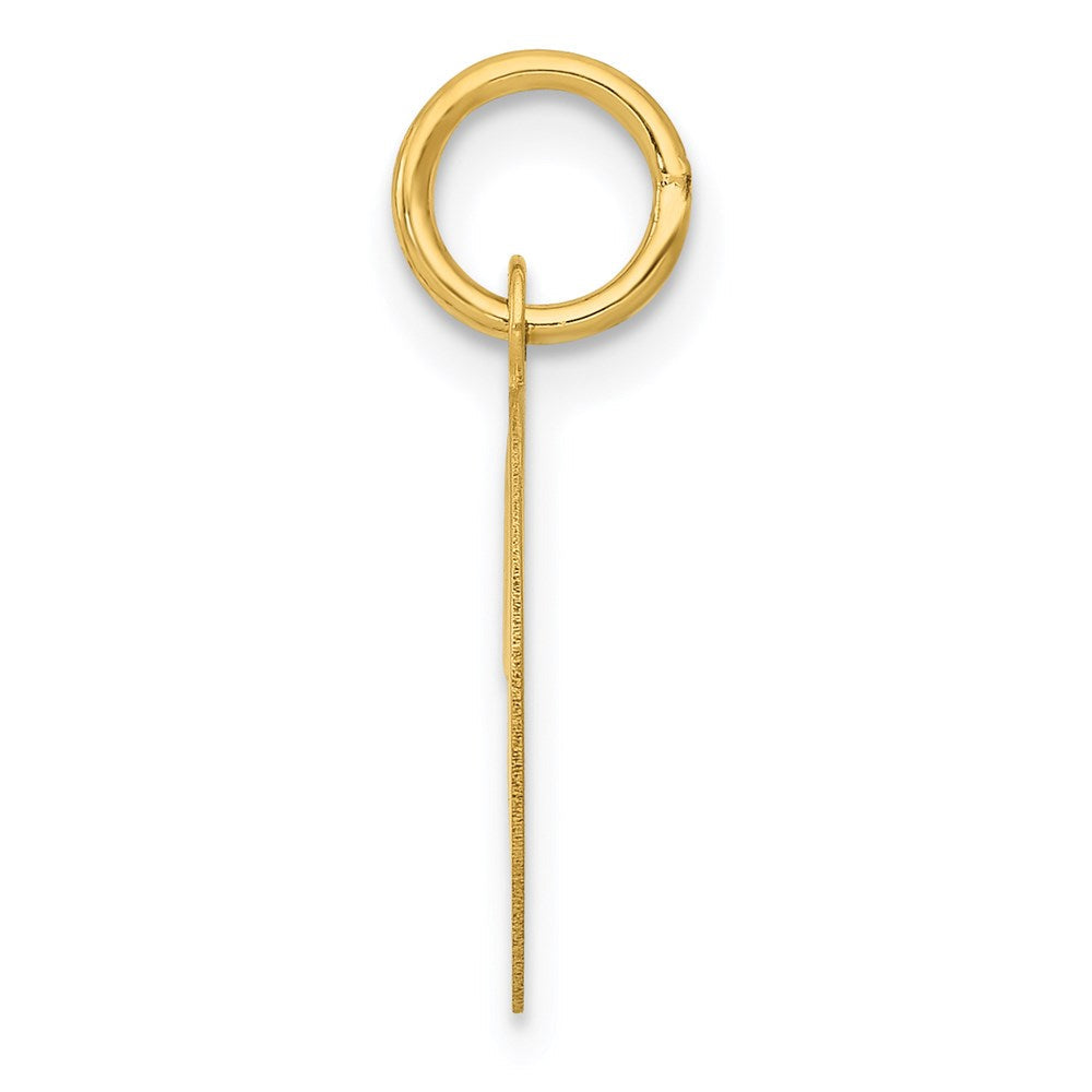 14K Gelbgold 14K Mittel Fantasie Schreibschrift Buchstabe D Initiale Charm