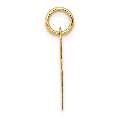 14K Gelbgold 14K Mittel Fantasie Schreibschrift Buchstabe E Initiale Charm