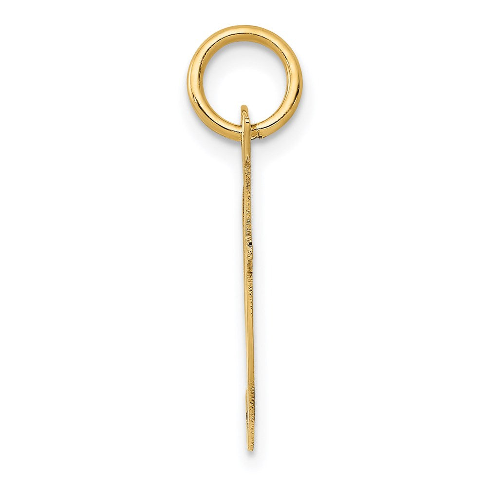 14K Gelbgold 14K Mittel Fantasie Schreibschrift Buchstabe F Initiale Charm