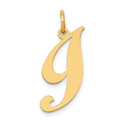 14K Gelbgold 14K Mittel Fantasie Schreibschrift Buchstabe I Initiale Charm