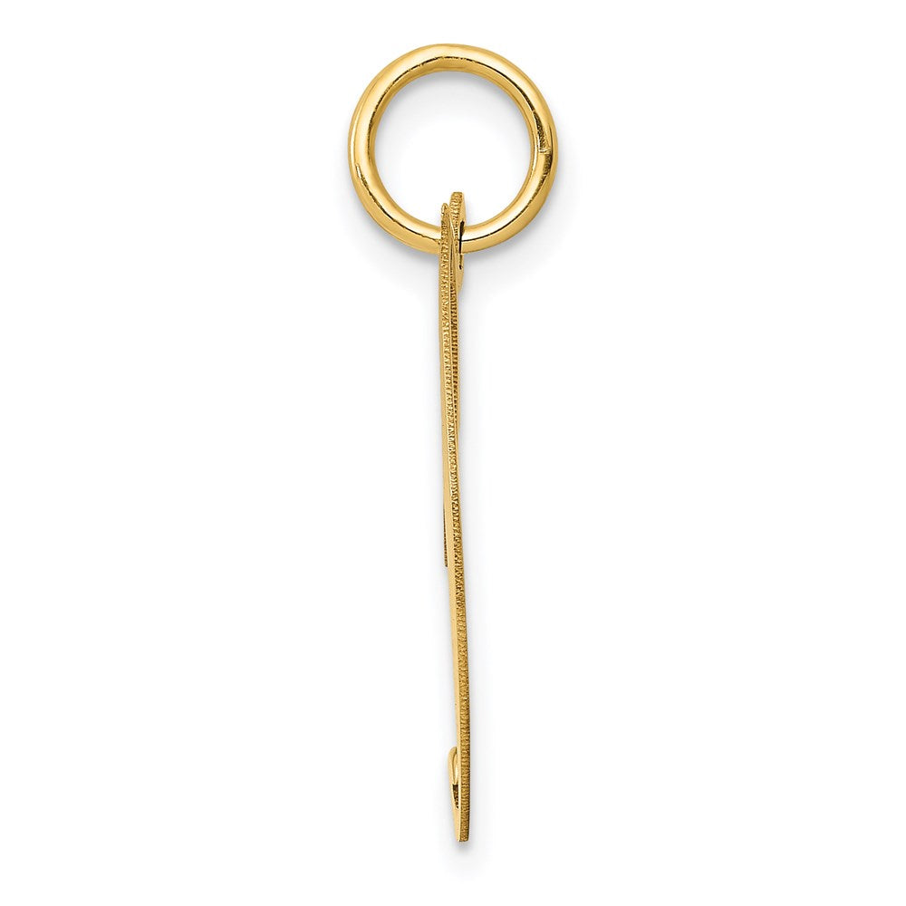 14K Gelbgold 14K Mittel Fantasie Schreibschrift Buchstabe J Initiale Charm