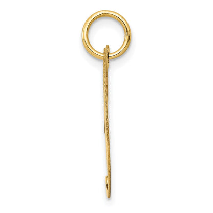 14K Gelbgold 14K Mittel Fantasie Schreibschrift Buchstabe J Initiale Charm