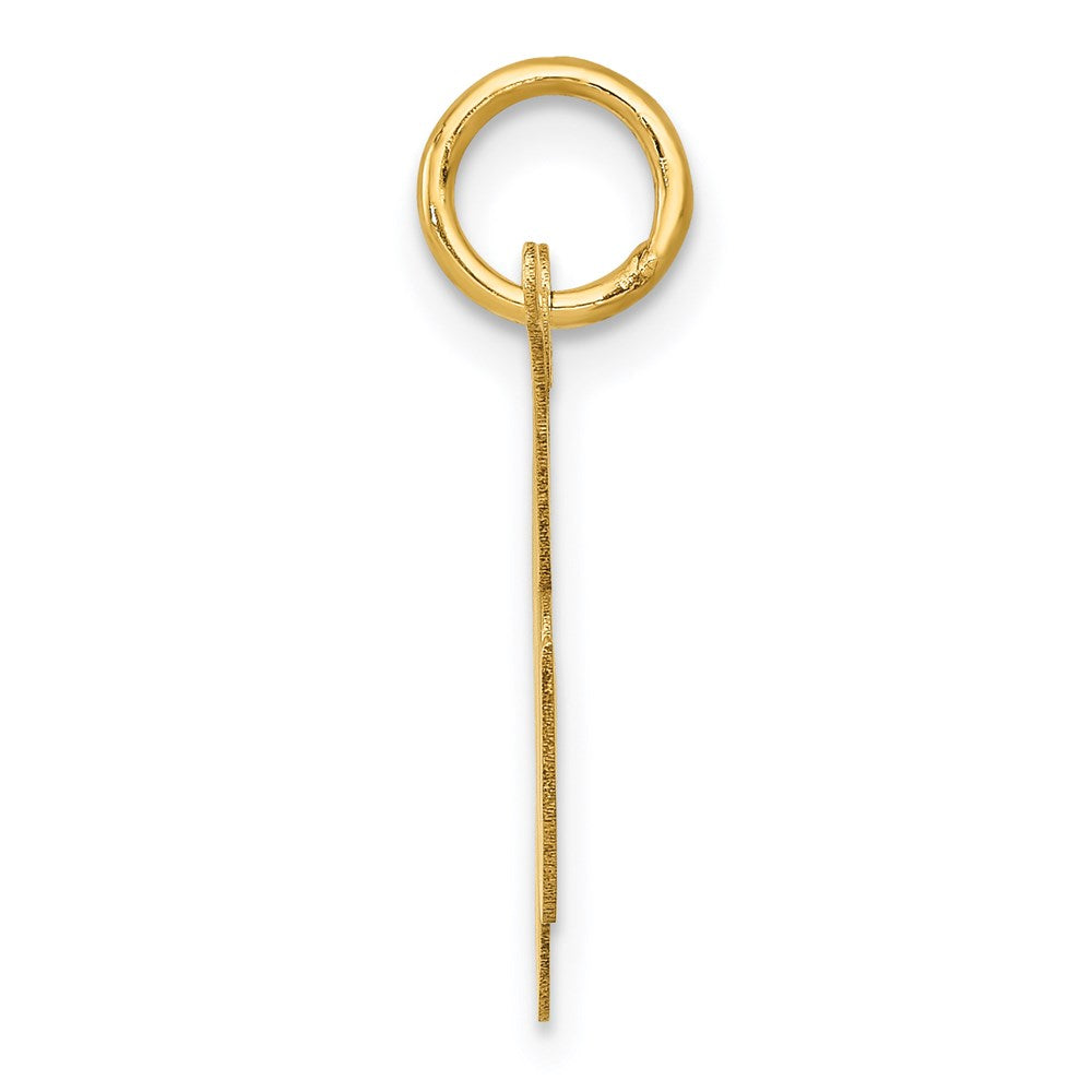 14K Gelbgold 14K Mittel Fantasie Schreibschrift Buchstabe K Initiale Charm