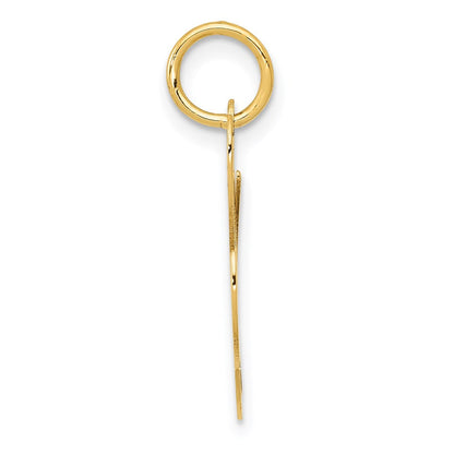 14K Gelbgold 14K Mittel Fantasie Schreibschrift Buchstabe L Initiale Charm