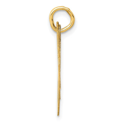 14K Gelbgold 14K Mittel Fantasie Schreibschrift Buchstabe M Initiale Charm