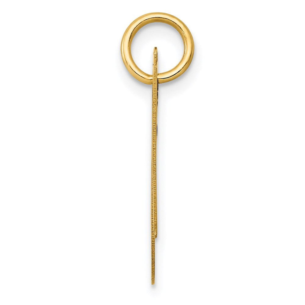 14K Gelbgold 14K Mittel Fantasie Schreibschrift Buchstabe N Initiale Charm