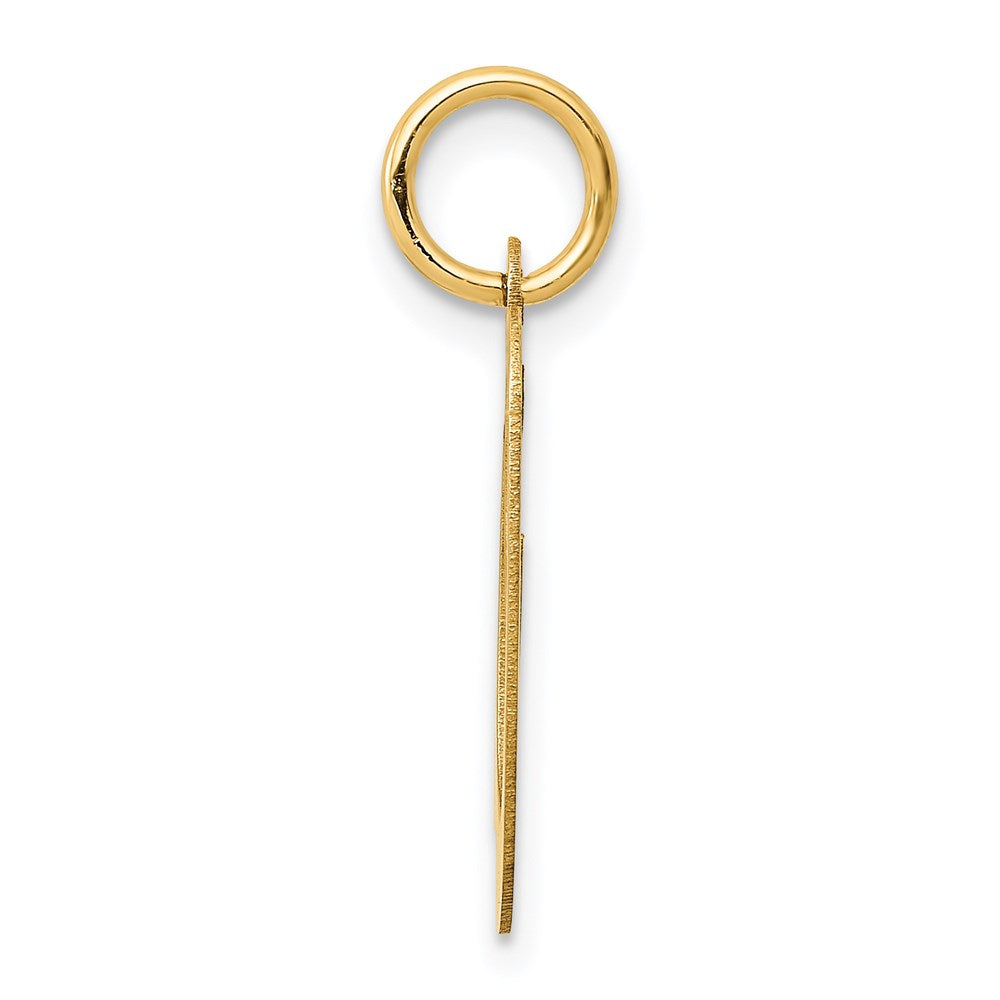 14K Gelbgold 14K Mittel Fantasie Schreibschrift Buchstabe O Initiale Charm