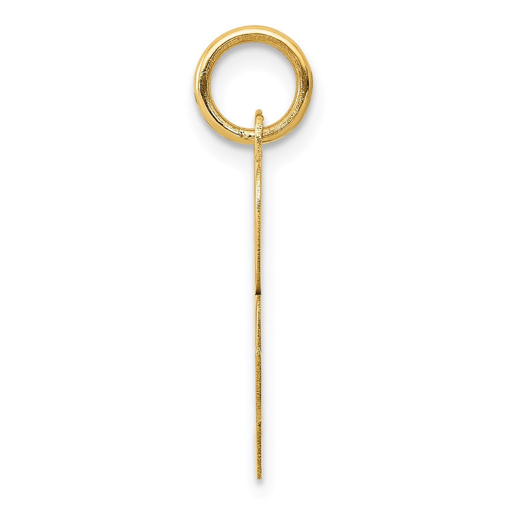 14K Gelbgold 14K Mittel Fantasie Schreibschrift Buchstabe R Initiale Charm