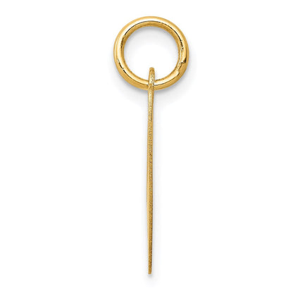 14K Gelbgold 14K Mittel Fantasie Schreibschrift Buchstabe V Initiale Charm