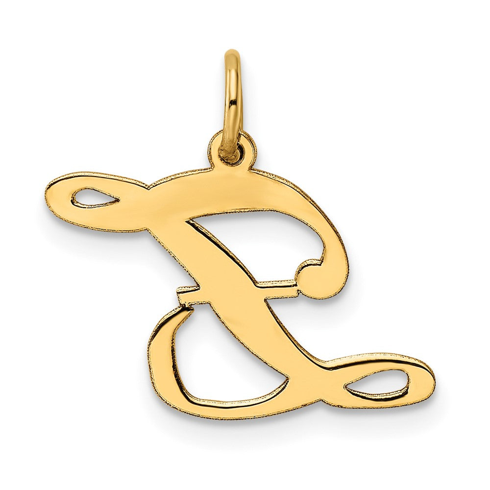 14K Gelbgold 14K Mittel Fantasie Schreibschrift Buchstabe Z Initiale Charm