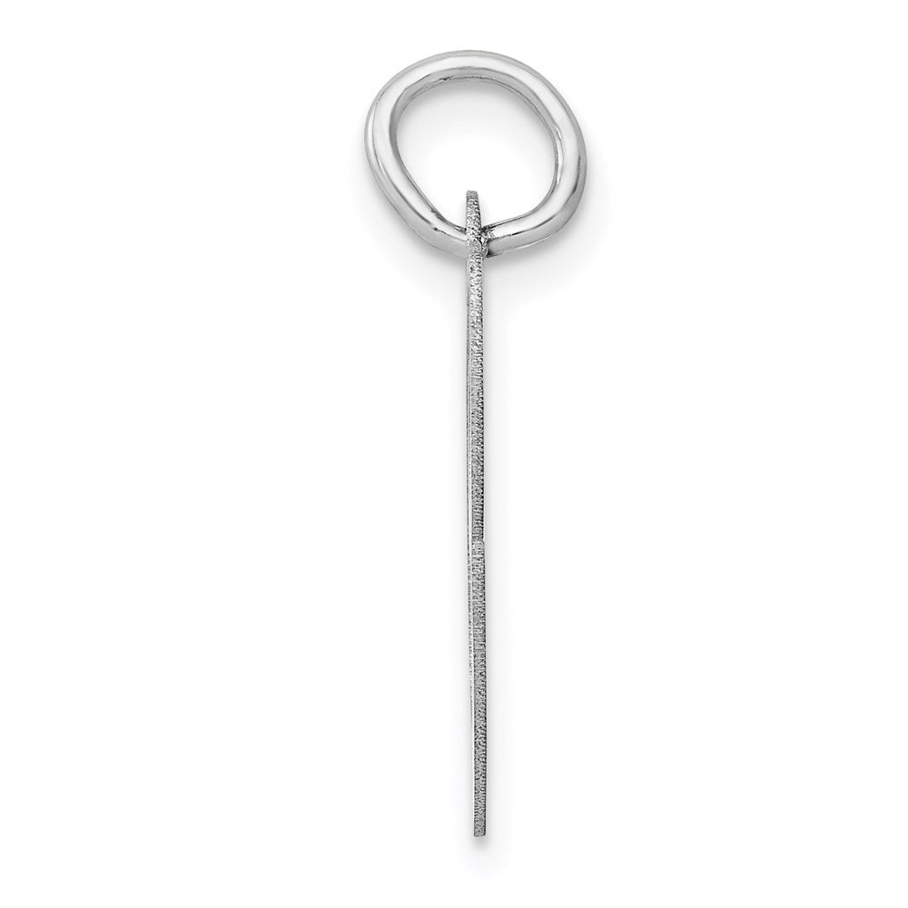 14K Weißgold 14K Weißgold Mittel Fantasie Schreibschrift Buchstabe C Initiale Charm