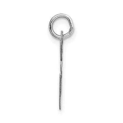 14K Weißgold 14K Weißgold Mittel Fantasie Schreibschrift Buchstabe E Initiale Charm