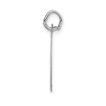 14K Weißgold 14K Weißgold Mittel Fantasie Schreibschrift Buchstabe J Initiale Charm