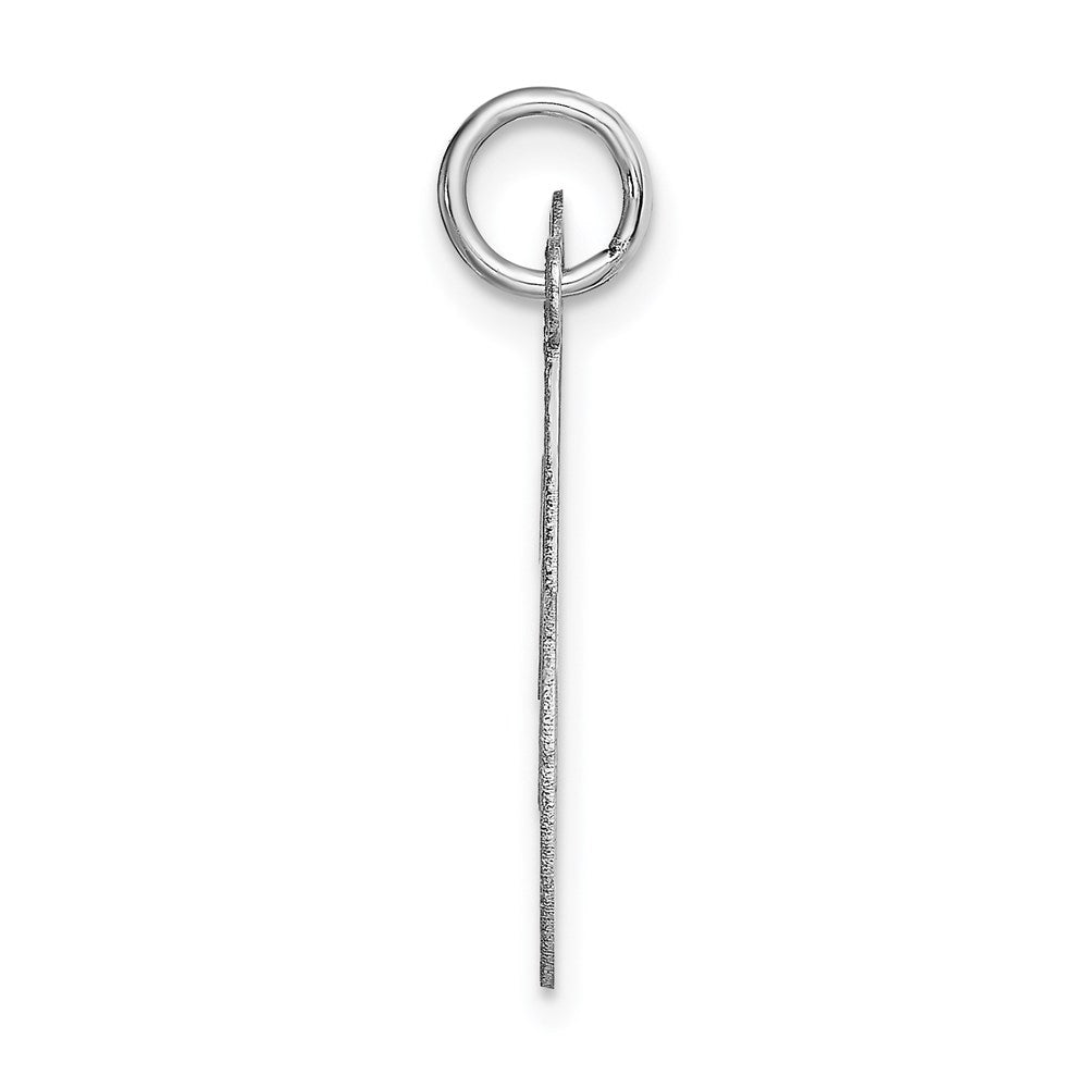 14K Weißgold 14K Weißgold Mittel Fantasie Schreibschrift Buchstabe M Initiale Charm