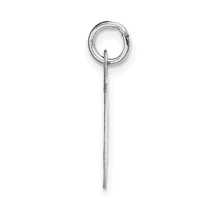 14K Weißgold 14K Weißgold Mittel Fantasie Schreibschrift Buchstabe O Initiale Charm