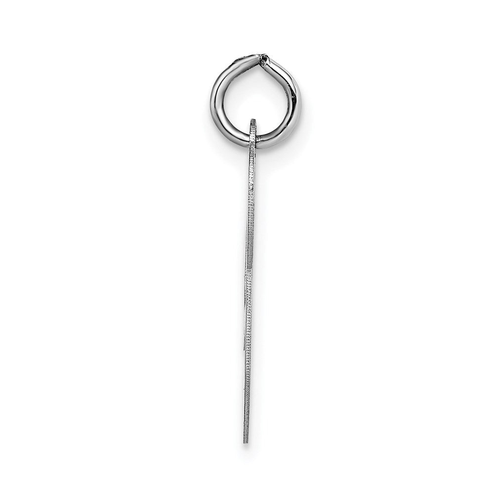 14K Weißgold 14K Weißgold Mittel Fantasie Schreibschrift Buchstabe P Initiale Charm