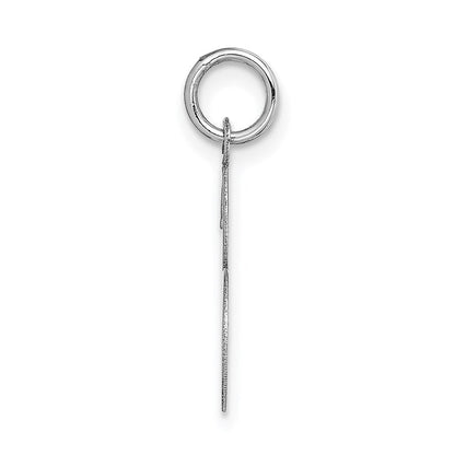 14K Weißgold 14K Weißgold Mittel Fantasie Schreibschrift Buchstabe S Initiale Charm
