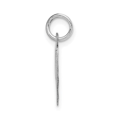 14K Weißgold 14K Weißgold Mittel Fantasie Schreibschrift Buchstabe W Initiale Charm