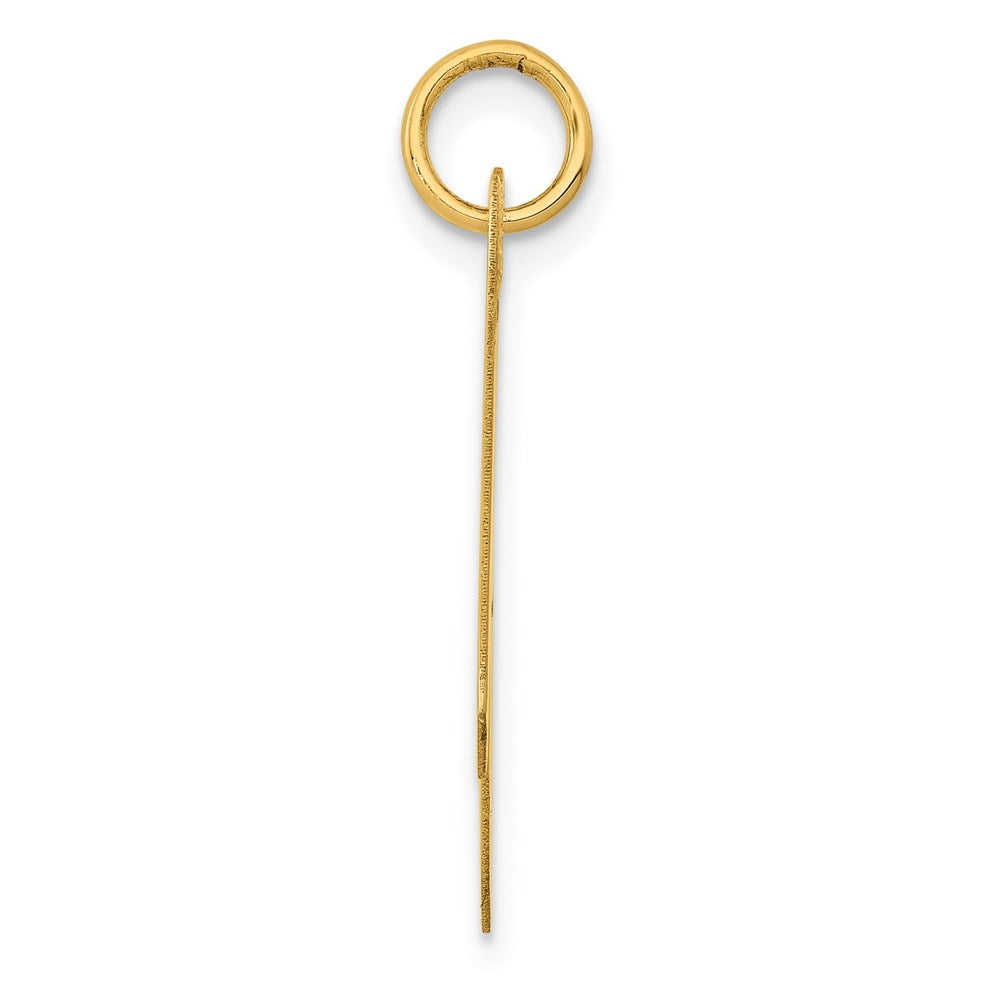 14K Gelbgold 14K Groß Fantasie Schreibschrift Buchstabe A Initiale Charm