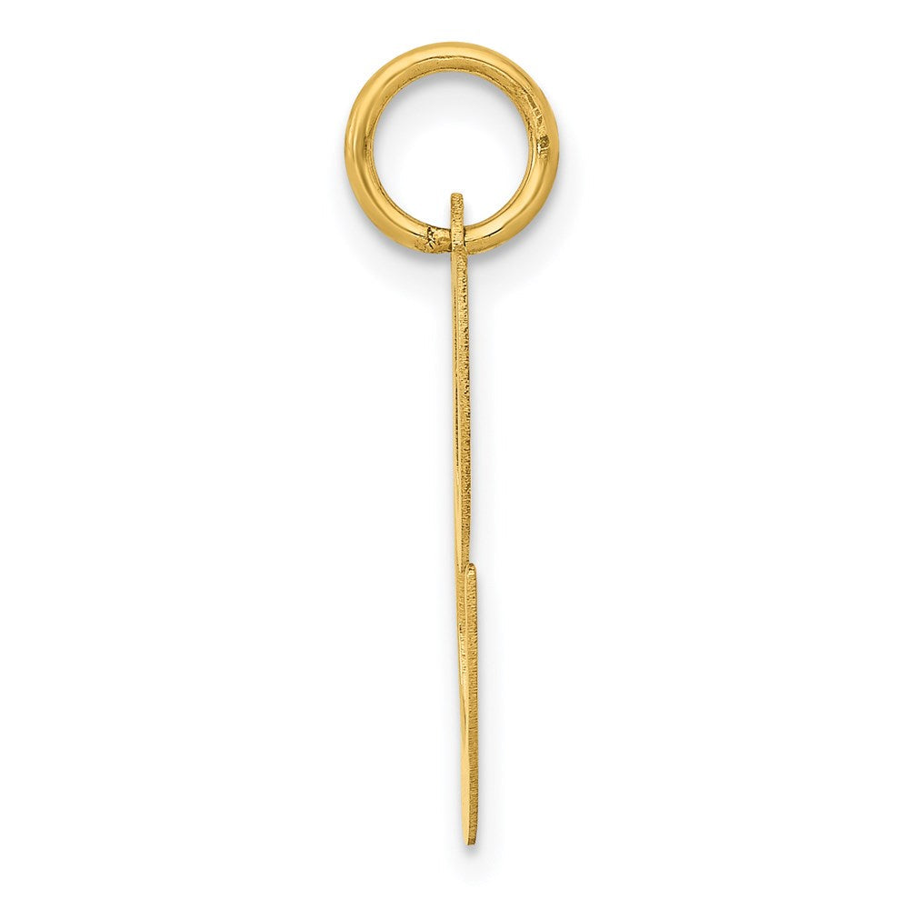 14K Gelbgold 14K Groß Fantasie Schreibschrift Buchstabe C Initiale Charm