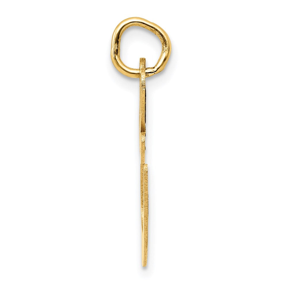 14K Gelbgold 14K Groß Fantasie Schreibschrift Buchstabe E Initiale Charm