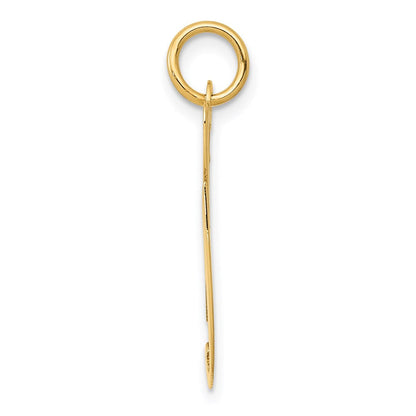 14K Gelbgold 14K Groß Fantasie Schreibschrift Buchstabe G Initiale Charm
