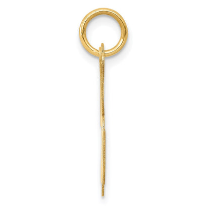 14K Gelbgold 14K Groß Fantasie Schreibschrift Buchstabe K Initiale Charm