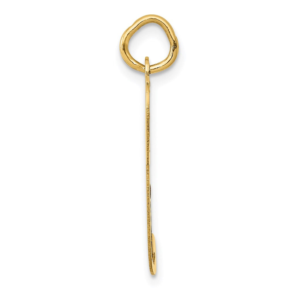 14K Gelbgold 14K Groß Fantasie Schreibschrift Buchstabe P Initiale Charm