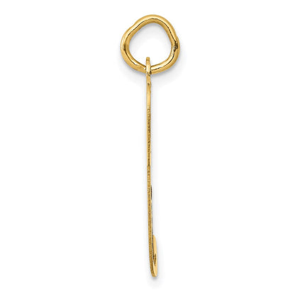 14K Gelbgold 14K Groß Fantasie Schreibschrift Buchstabe P Initiale Charm