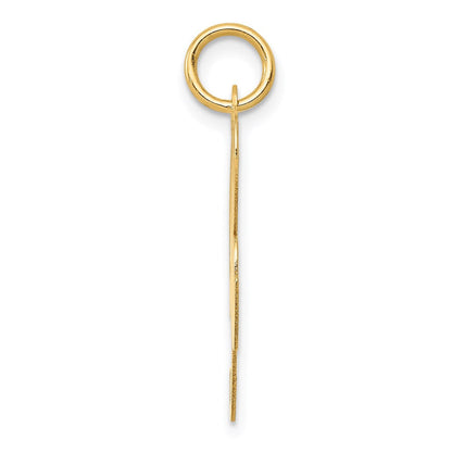 14K Gelbgold 14K Groß Fantasie Schreibschrift Buchstabe R Initiale Charm