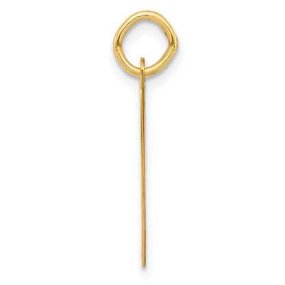 14K Gelbgold 14K Groß Fantasie Schreibschrift Buchstabe V Initiale Charm