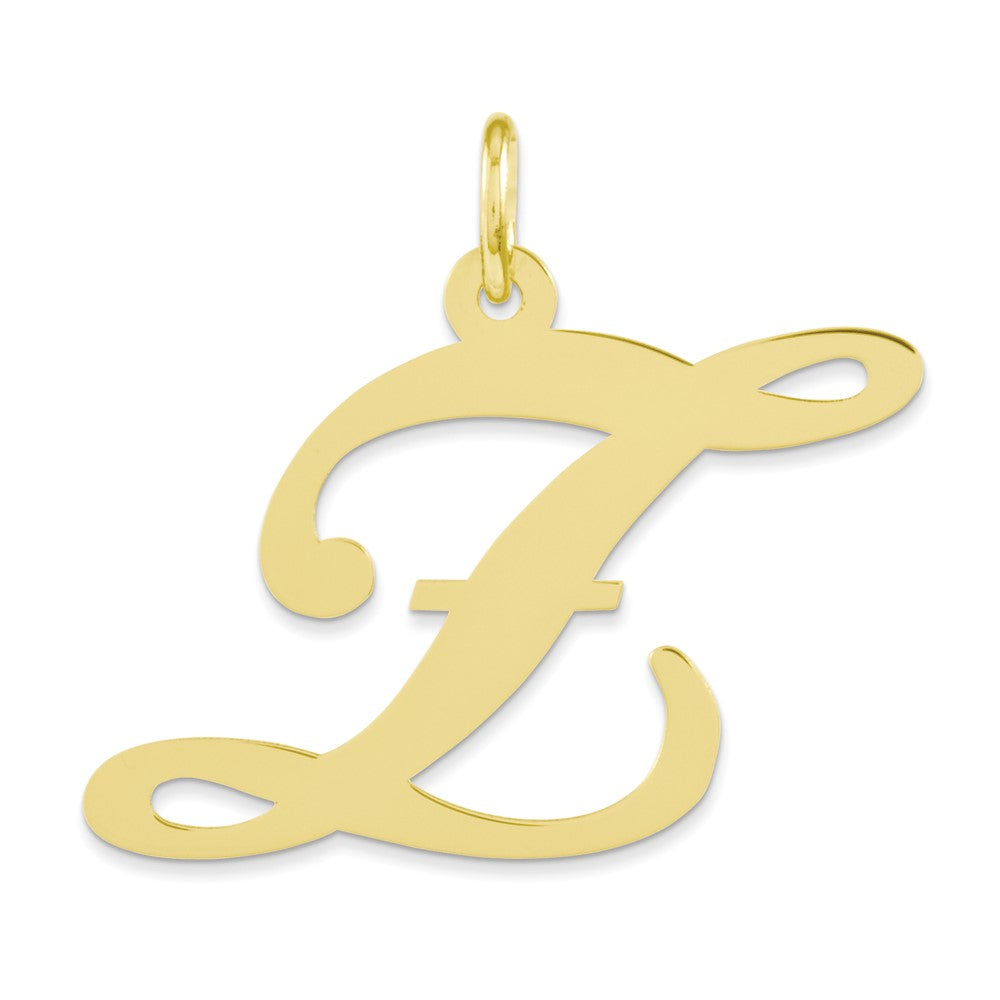 14K Gelbgold Groß Fantasie Schreibschrift Initiale Z Charm