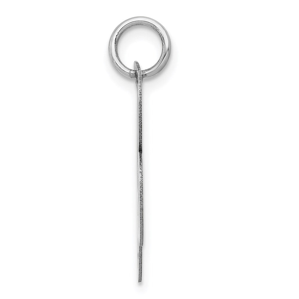 14K Weißgold 14K Weißgold Groß Fantasie Schreibschrift Buchstabe B Initiale Charm