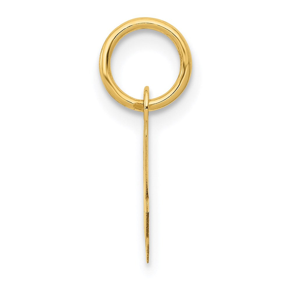 14K Gelbgold 14K Klein Schreibschrift Buchstabe A Initiale Charm