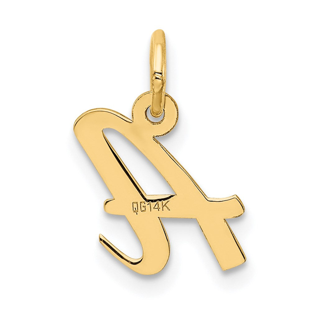 14K Gelbgold 14K Klein Schreibschrift Buchstabe A Initiale Charm
