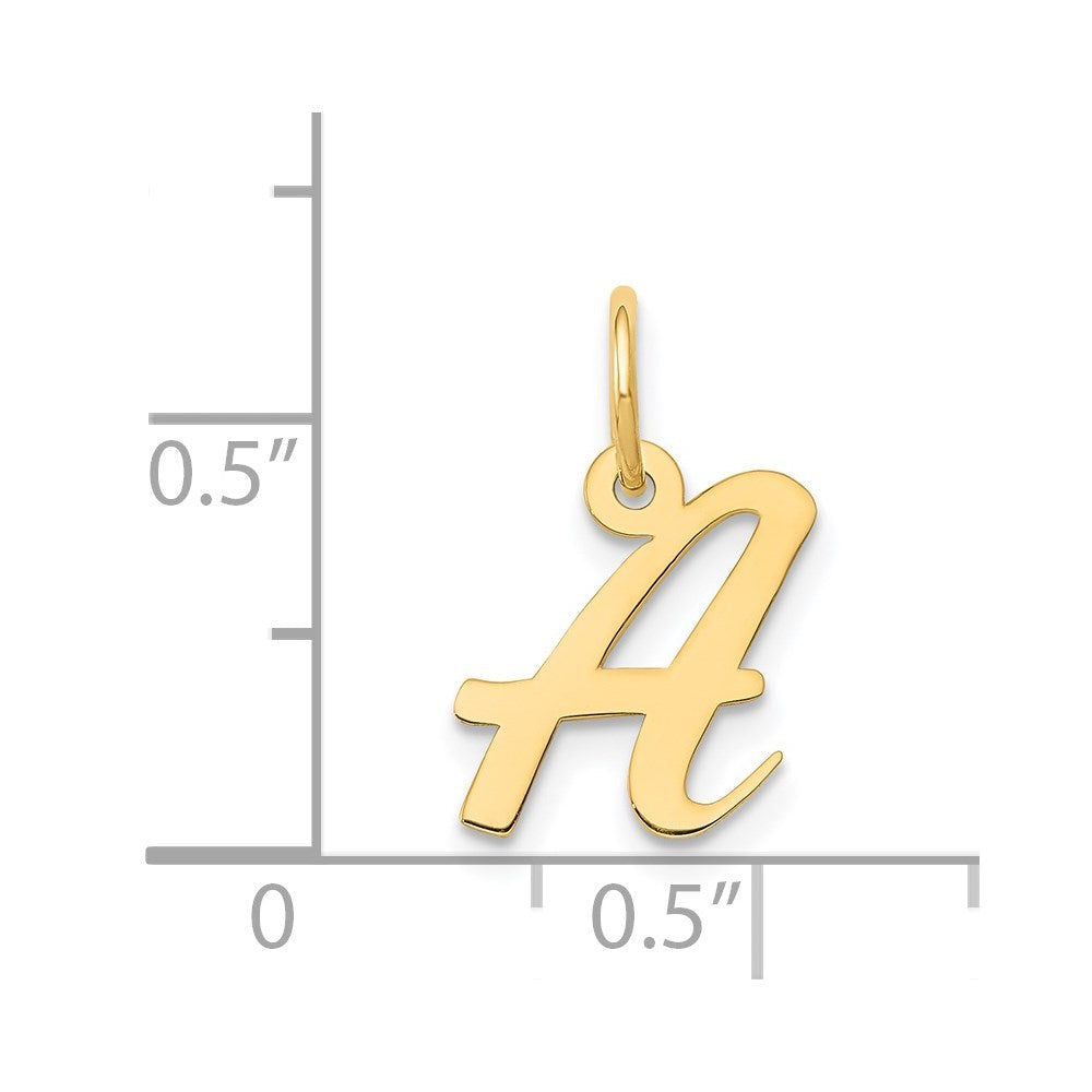 14K Gelbgold 14K Klein Schreibschrift Buchstabe A Initiale Charm
