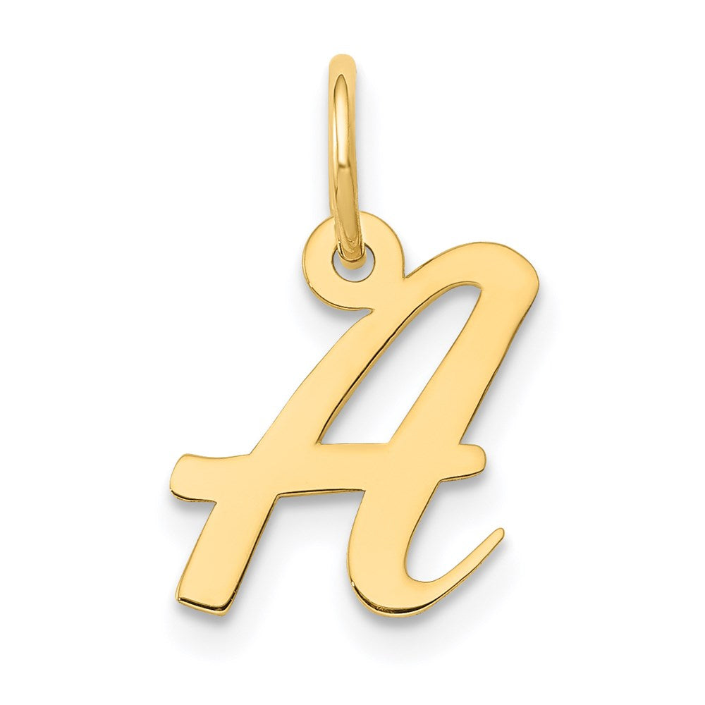 14K Gelbgold 14K Klein Schreibschrift Buchstabe A Initiale Charm
