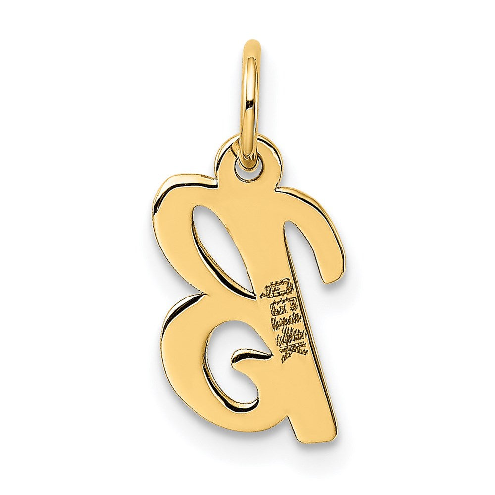14K Gelbgold 14K Klein Schreibschrift Buchstabe B Initiale Charm
