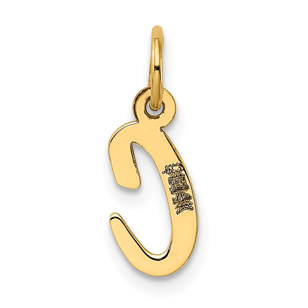 14K Gelbgold 14K Klein Schreibschrift Buchstabe C Initiale Charm