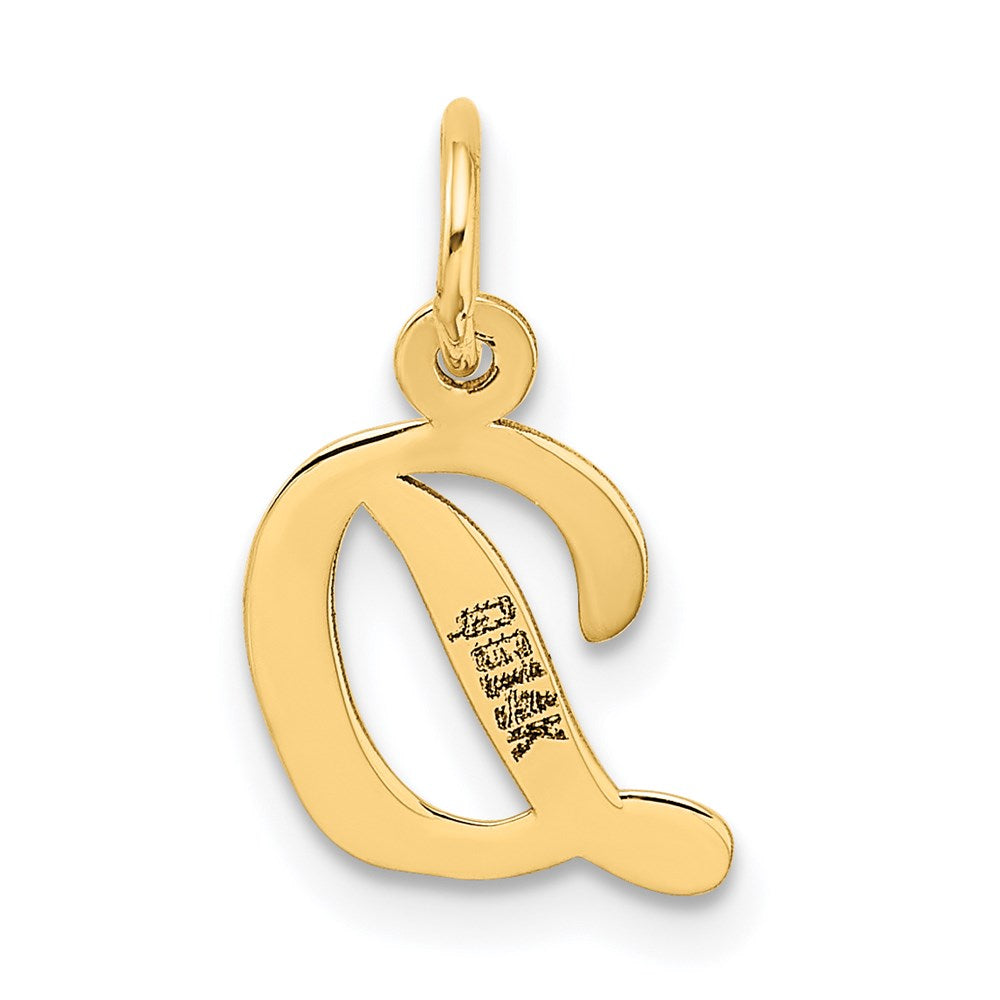 14K Gelbgold 14K Klein Schreibschrift Buchstabe D Initiale Charm