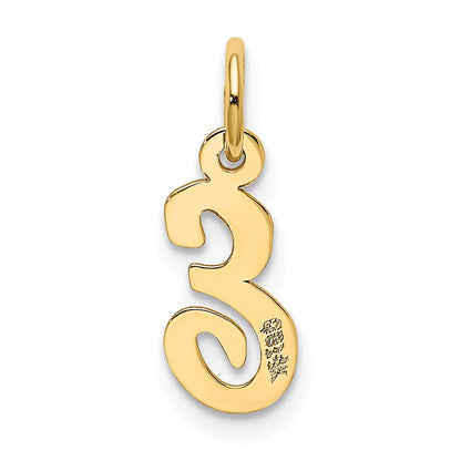 14K Gelbgold 14K Klein Schreibschrift Buchstabe E Initiale Charm