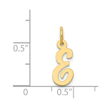 14K Gelbgold 14K Klein Schreibschrift Buchstabe E Initiale Charm