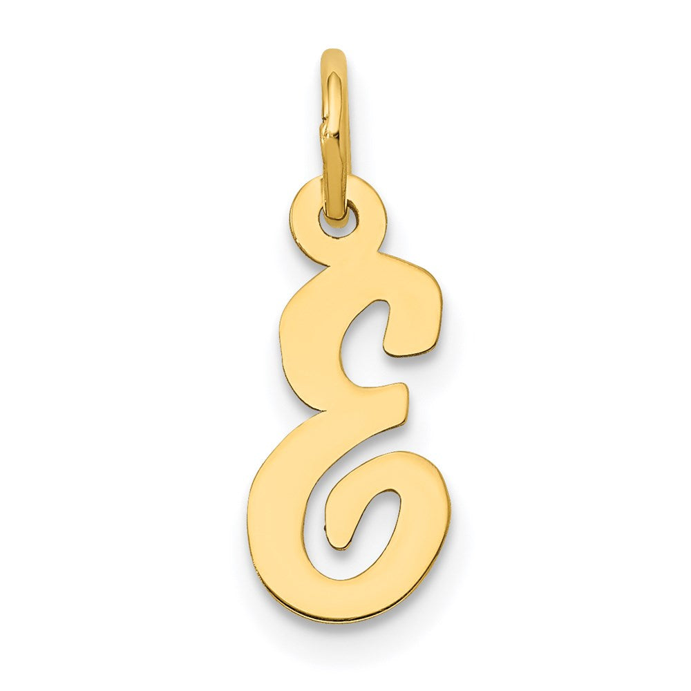 14K Gelbgold 14K Klein Schreibschrift Buchstabe E Initiale Charm