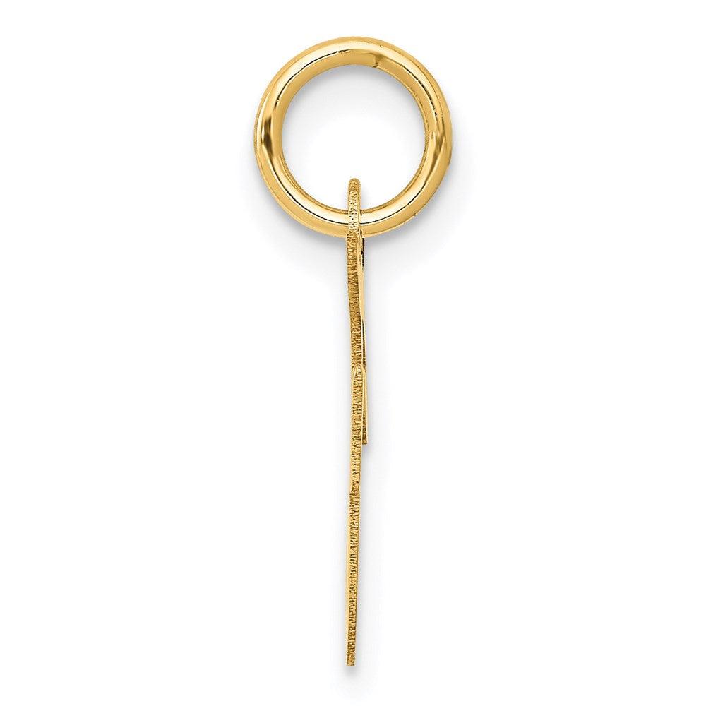 14K Gelbgold 14K Klein Schreibschrift Buchstabe F Initiale Charm