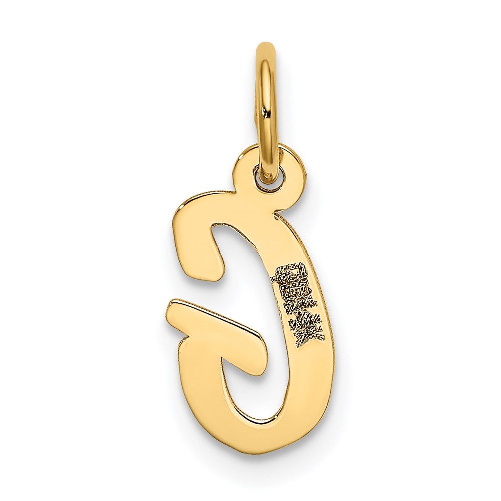 14K Gelbgold 14K Klein Schreibschrift Buchstabe G Initiale Charm