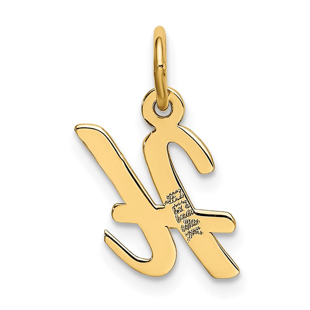14K Gelbgold 14K Klein Schreibschrift Buchstabe H Initiale Charm