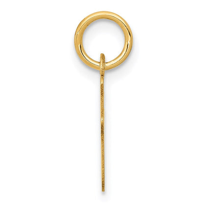 14K Gelbgold 14K Klein Schreibschrift Buchstabe I Initiale Charm