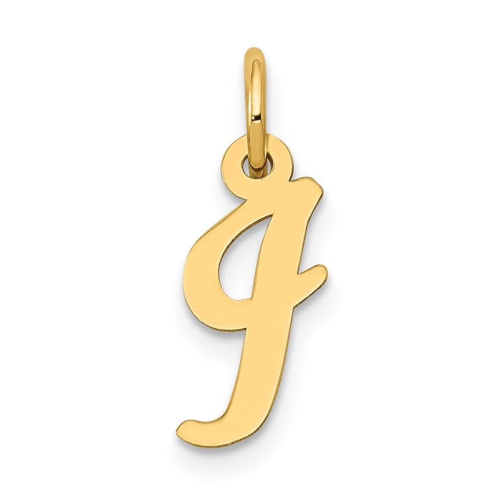 14K Gelbgold 14K Klein Schreibschrift Buchstabe I Initiale Charm